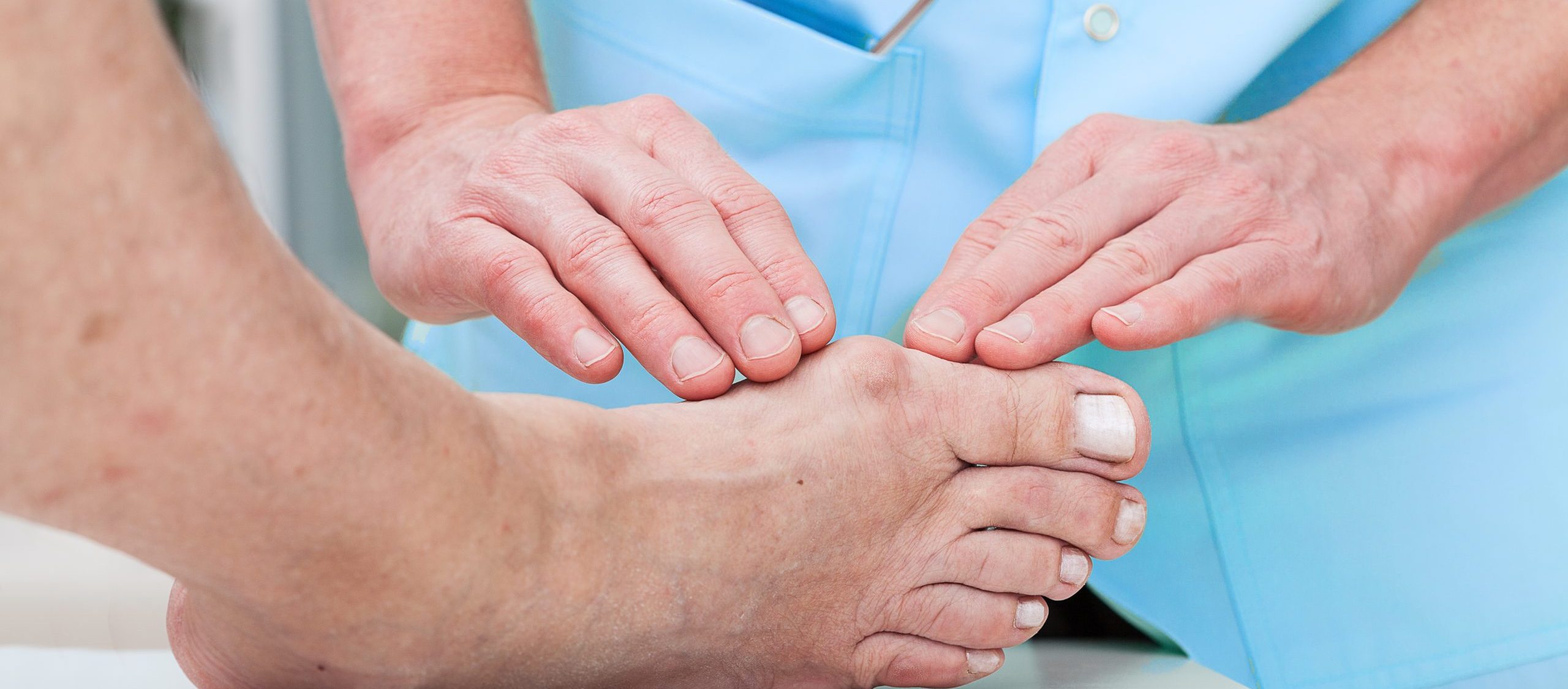 Orthopaedist at work Orthopedist at work checking patient's foot